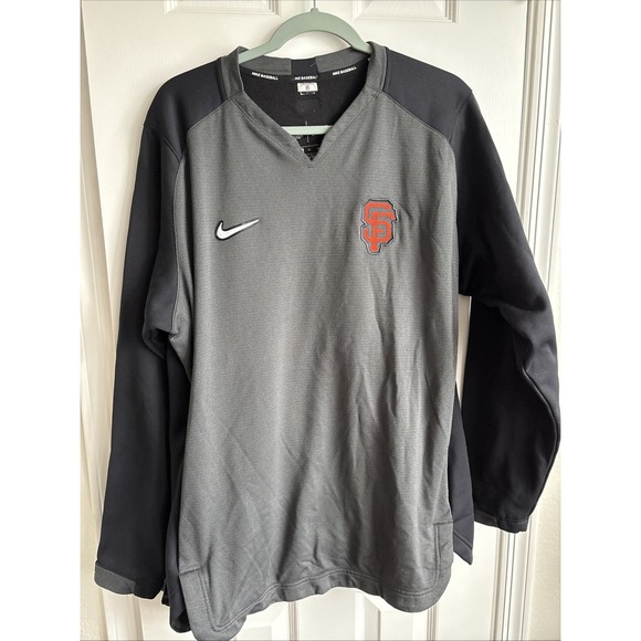 Nike SF Giants On Field Pullover XL Baseball Gray - Picture 1 of 6